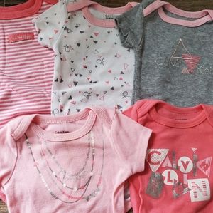 Baby Girl Calvin Klein bodysuits 0-3m